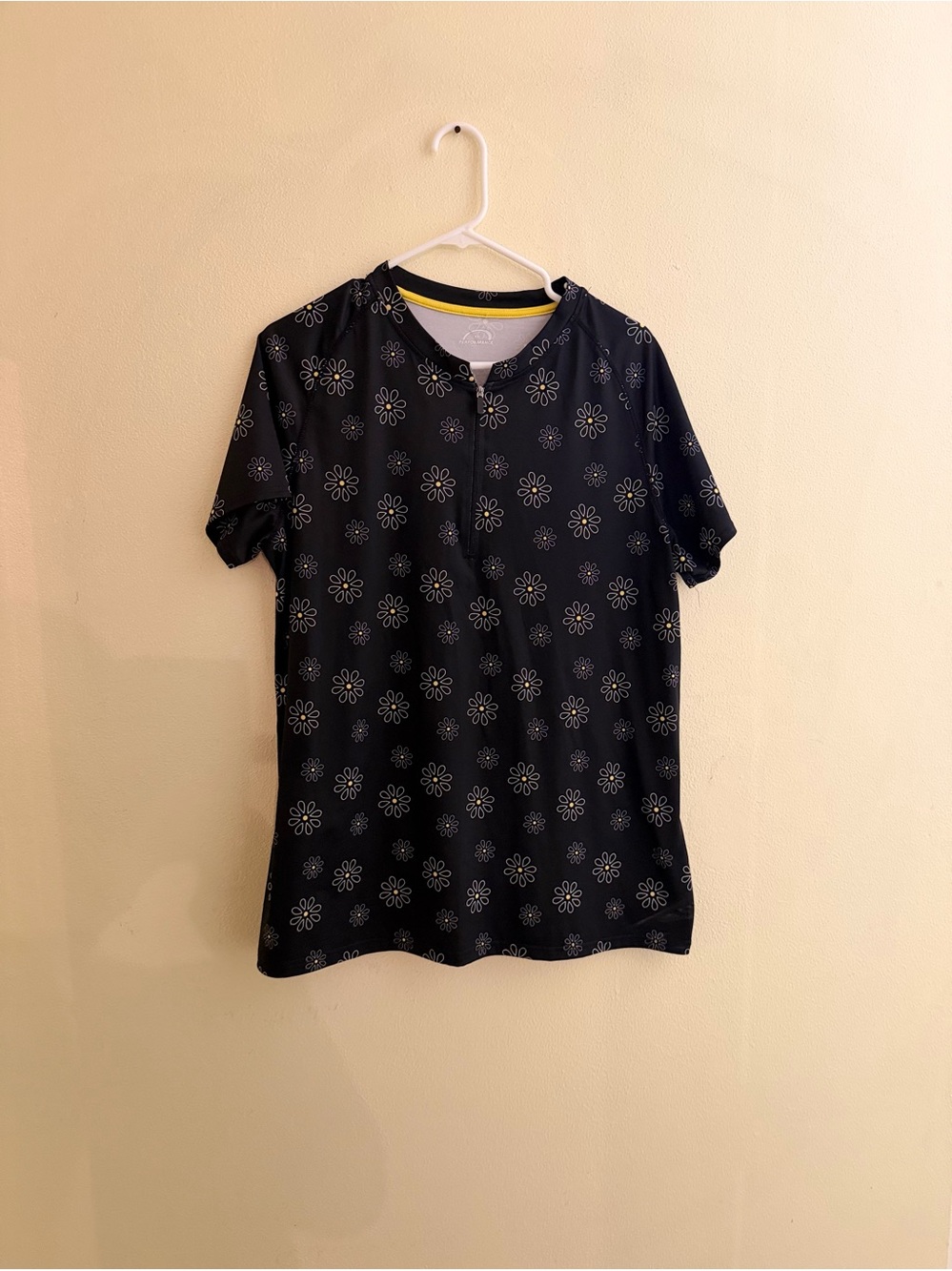 Women's Black Floral-Print Jersey Top